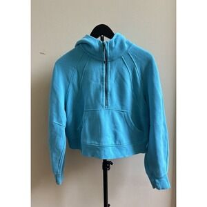 Lululemon Scuba Oversized Half Zip Hoodie Size XS/S Electric Turquoise